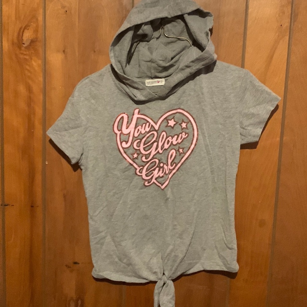 Knit works short sleeve hoodie
